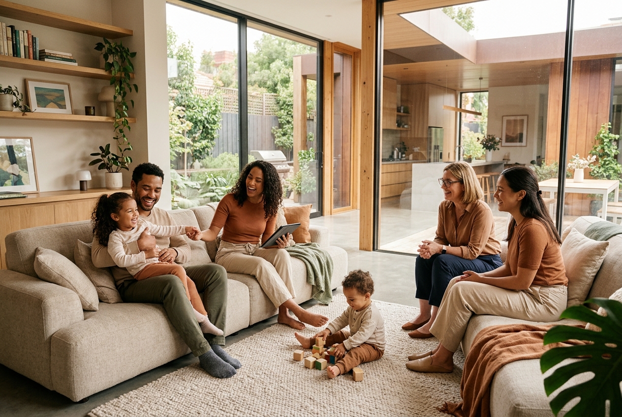Protected Family and Executive Team in Modern Home